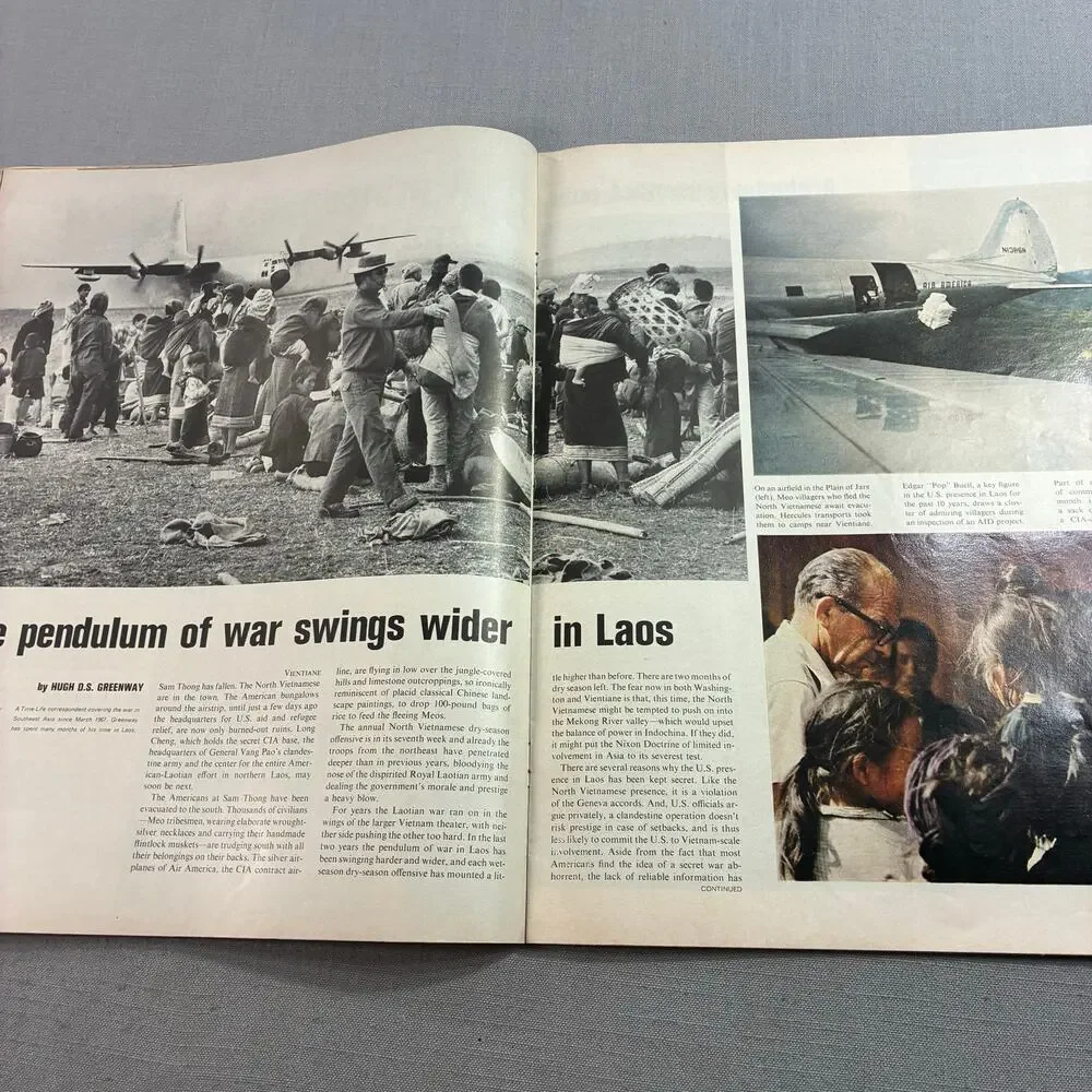 Vintage 1970 LIFE Magazine Lauren Bacall Laos Cambodia Vietnam War See Descr